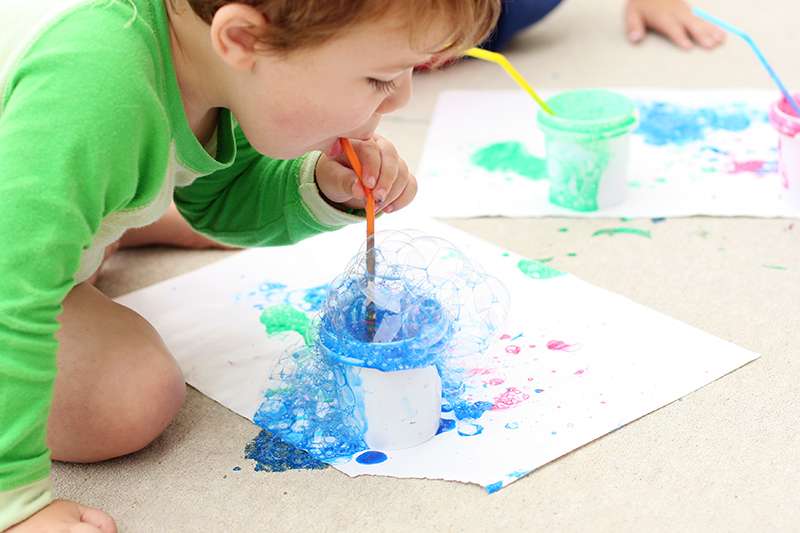 20 Exciting and Easy Bubble Painting for Preschoolers