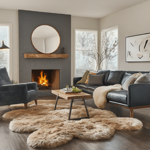 Colorful whimsical living room with playful decor and bold furniture