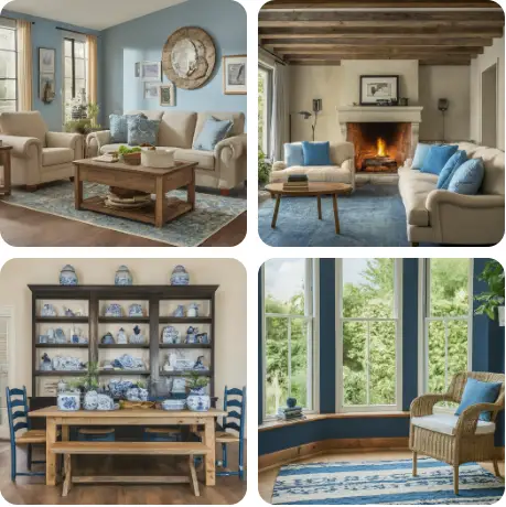 25 Blue & Cream Living Room Ideas - OhMyClassroom.com