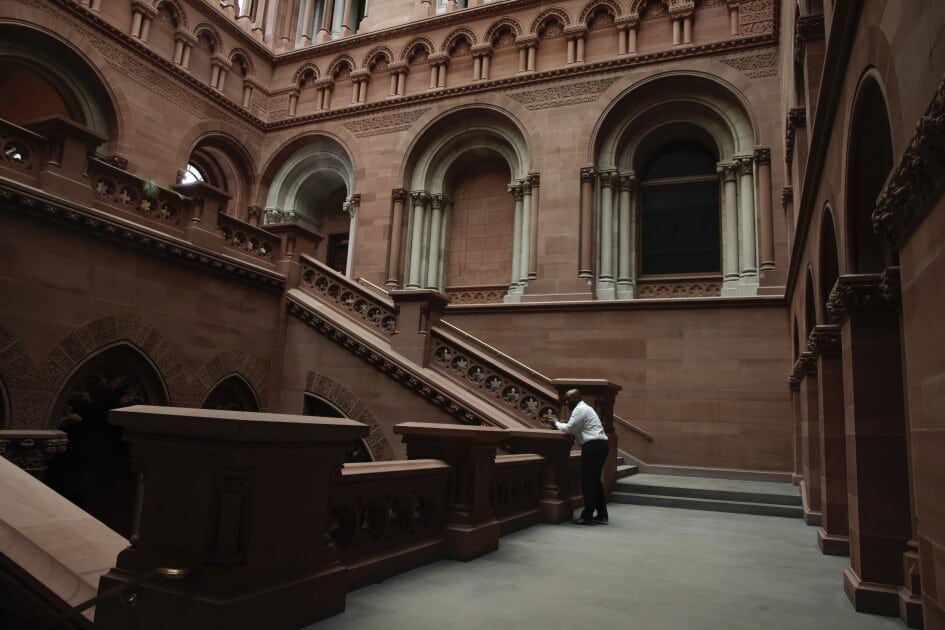 New York public school teacher in a classroom