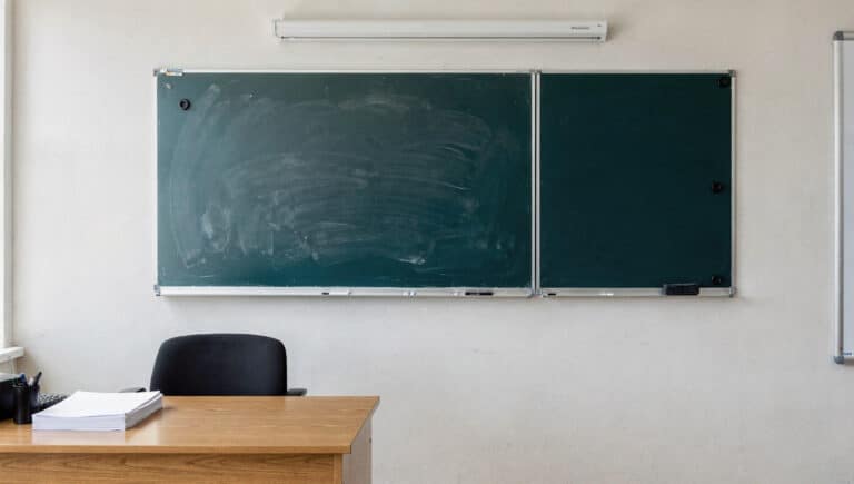 Empty classroom teacher shortage